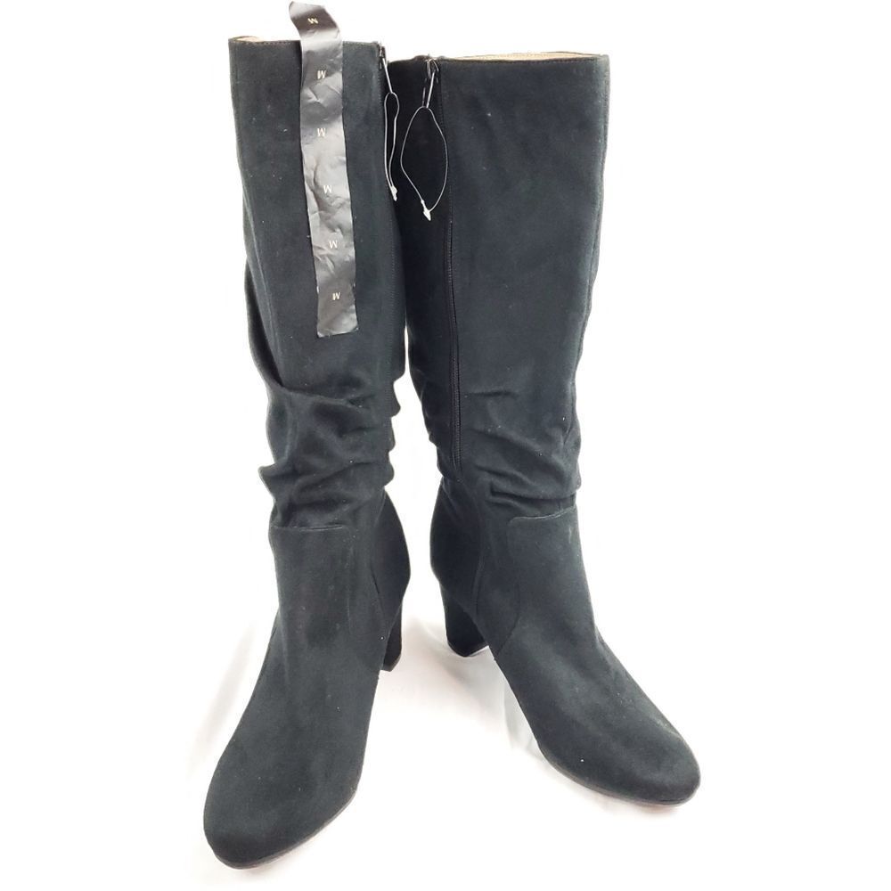 Life Stride Black Suede Heeled Boots‎